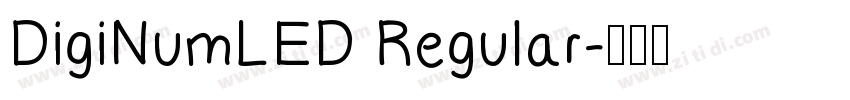 DigiNumLED Regular字体转换